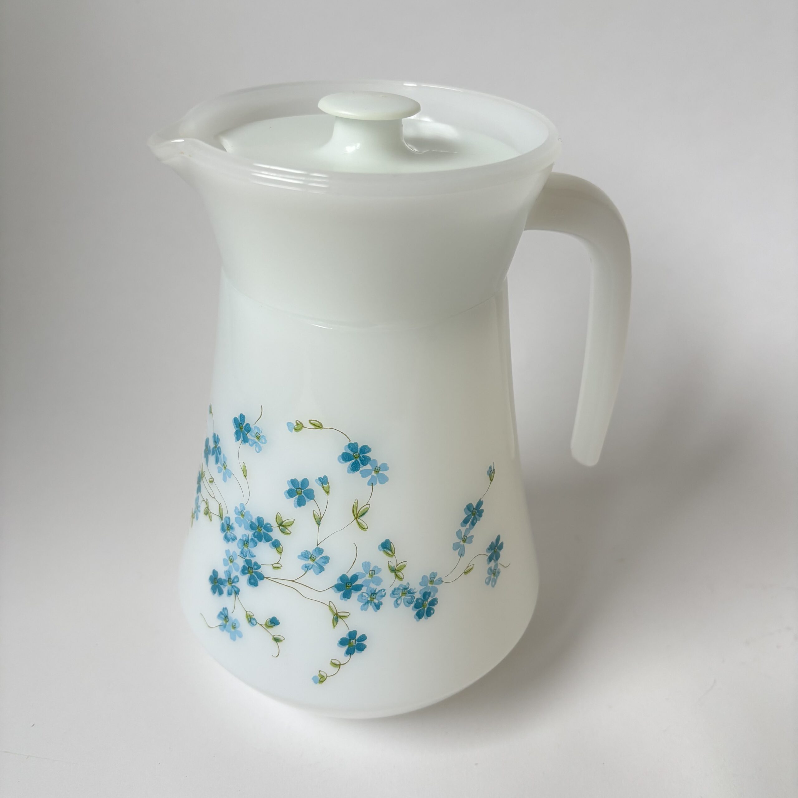 Vintage water/sap kan met een vergeet-me-nietjes bloemenpatroon