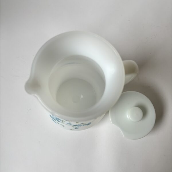 Kan Arcopal Veronica - wit opaalglas met een vergeet-mij-nietjes bloemenpatroon - inhoud 1 liter (4)