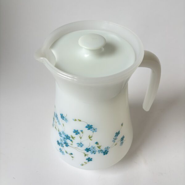 Kan Arcopal Veronica - wit opaalglas met een vergeet-mij-nietjes bloemenpatroon - inhoud 1 liter (5)