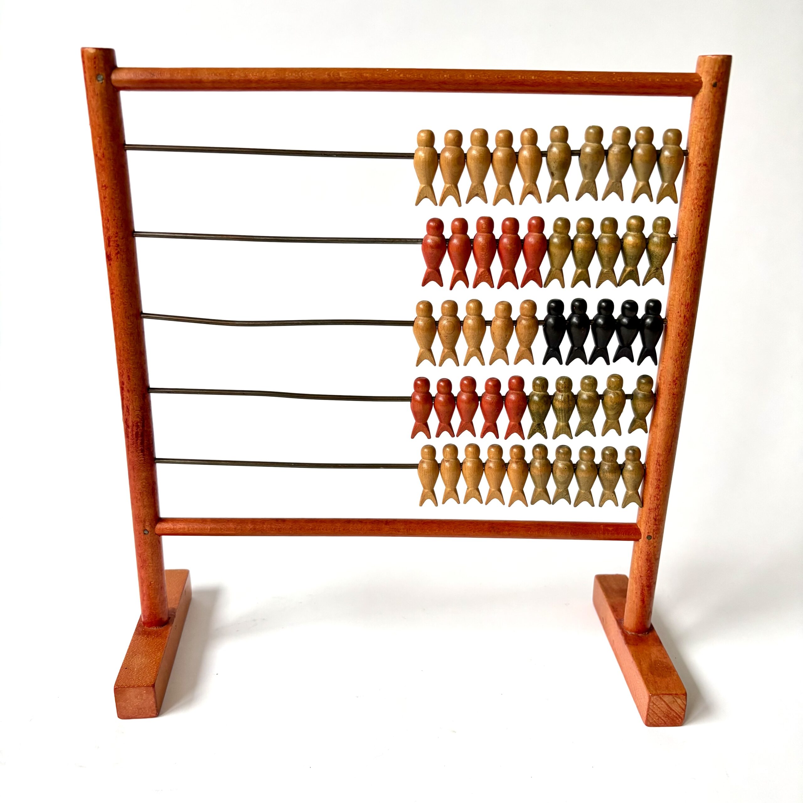 Telraam (abacus) van hout uit de jaren 50 met afbeeldingen van zwaluwstaartvogels (3) Telraam (abacus) van hout uit de jaren 50 met afbeeldingen van zwaluwstaartvogels (3)