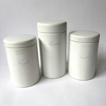 Vintage voorraadblikken Koffie, Suiker en Beschuit (met lift) van Brabantia