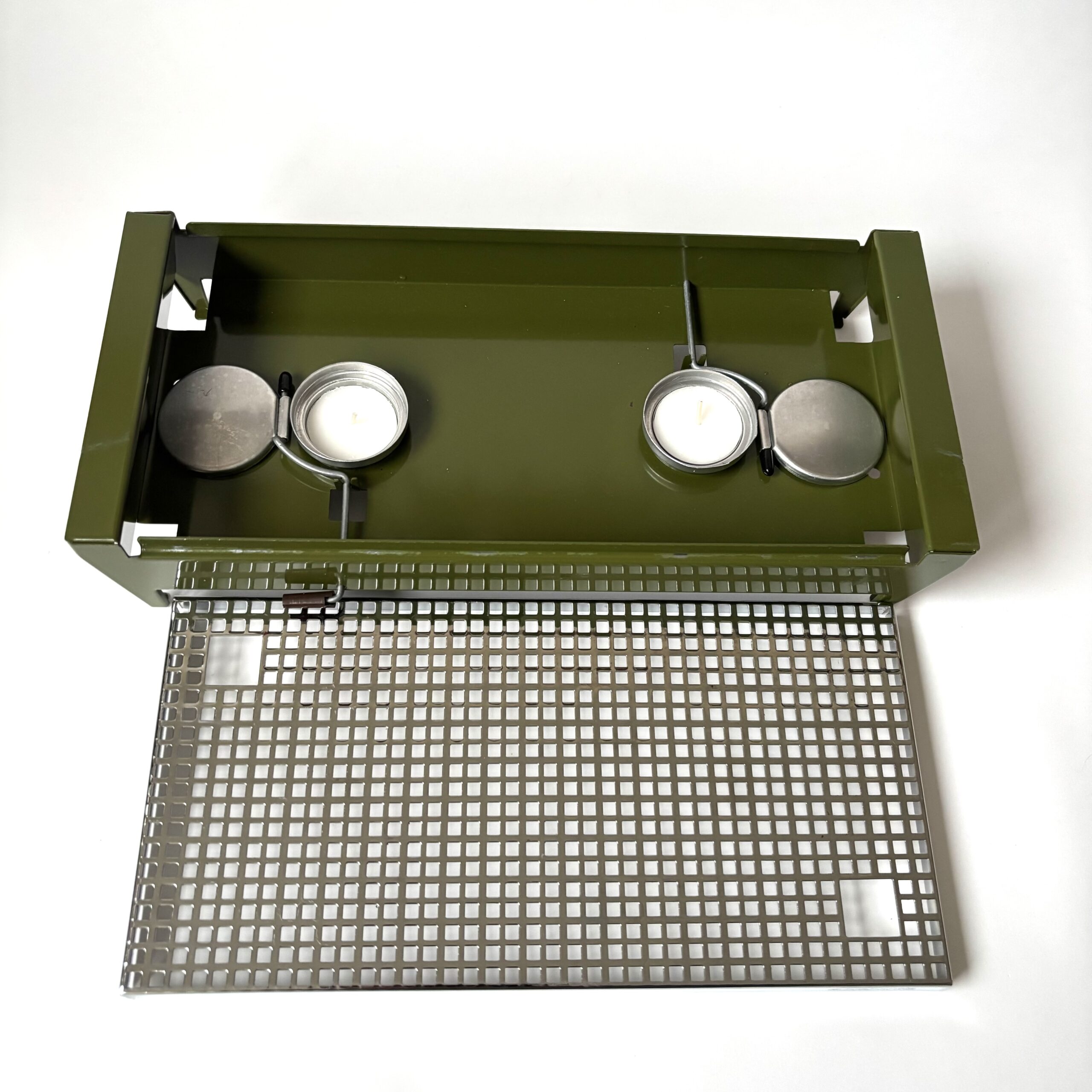 Warmhoudplaat – rechaud Brabantia – 2 pits – olijfgroen – afm. 34×15,5×6,5 cm (3) Warmhoudplaat – rechaud Brabantia – 2 pits – olijfgroen – afm. 34×15,5×6,5 cm (3)