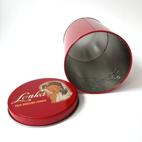 Blik Lonka Old English Fudge - hoogte 18 cm - diameter 13 cm (4)