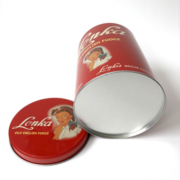 Blik Lonka Old English Fudge - hoogte 18 cm - diameter 13 cm (5)