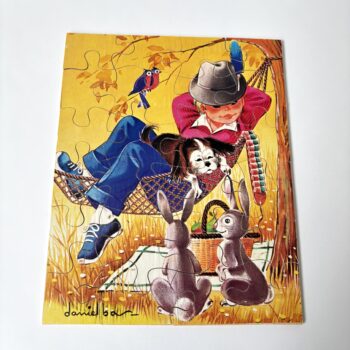 Vintage houten puzzel van Jig-Saw