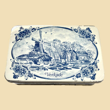 Vintage blik/koekjestrommel Hollandse Molen van Verkade