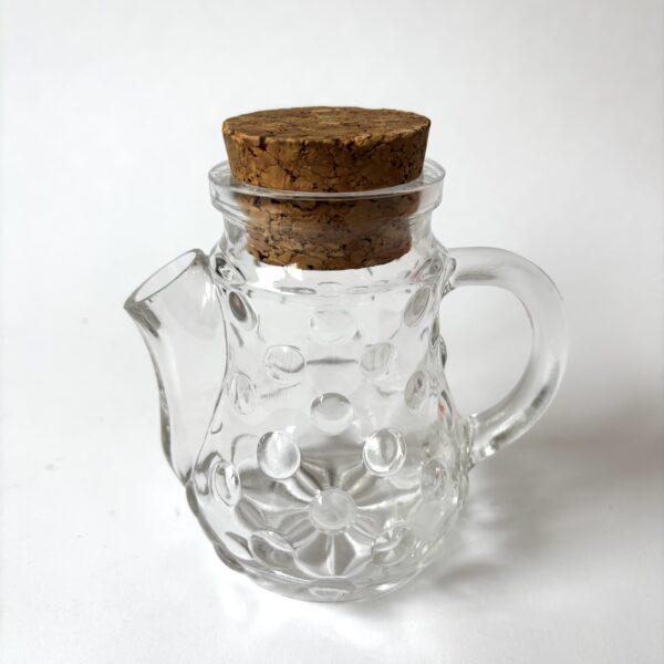 Pindastrooier van glas met kurk - hoogte 13 cm (2) Pindastrooier van glas met kurk - hoogte 13 cm (2)