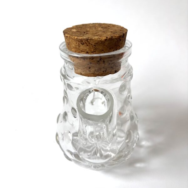 Pindastrooier van glas met kurk - hoogte 13 cm (3) Pindastrooier van glas met kurk - hoogte 13 cm (3)