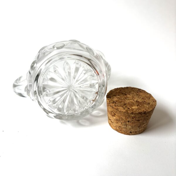 Pindastrooier van glas met kurk - hoogte 13 cm (4) Pindastrooier van glas met kurk - hoogte 13 cm (4)