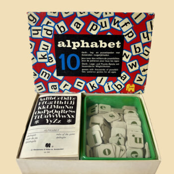 Vintage spel Alphabet, denk-, leg- en puzzelspelen met duizenden mogelijkheden van Jumbo